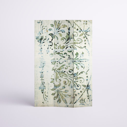 Mistana™ Cowart 47.25" W x 70.75" H 3Panel Canvas Folding Room